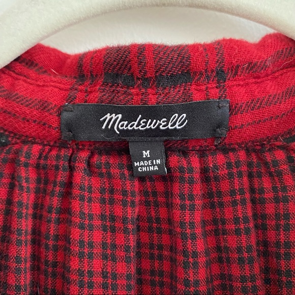 Madewell Latitude Buffalo Check Flannel Shirtdress - Picture 3 of 16
